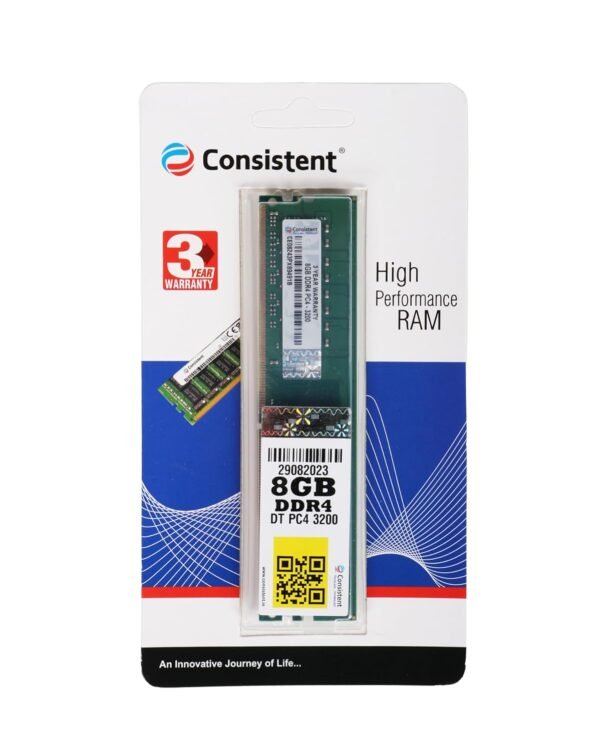 Consistent 8GB DDR4 3200MHz Desktop RAM – 288-Pin DIMM