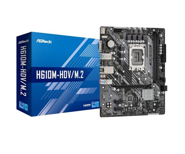 ASRock H610M-HDV/M.2 LGA1700 Motherboard – DDR4, mATX